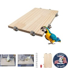 Natural Wooden Bird Perch 21.7 x 13.8 Inches - Ideal for Cockatiels Hamsters