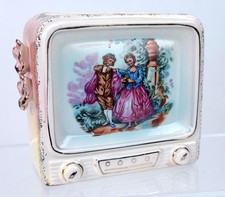 📺 Vintage Mid Century Modern Fernseher TV Set Keramik Übertopf 50er Jahre