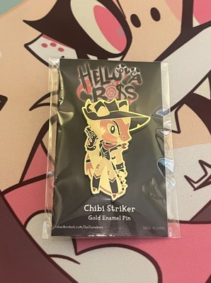 Helluva Boss Official Chibi Striker Gold Enamel Pin Shark Robot Vivziepop BNIP