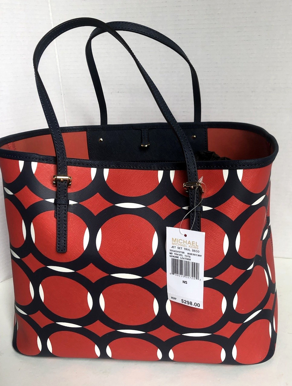 MICHAEL KORS Jet Set Large Travel Leather Tote Bag Brand New image 4