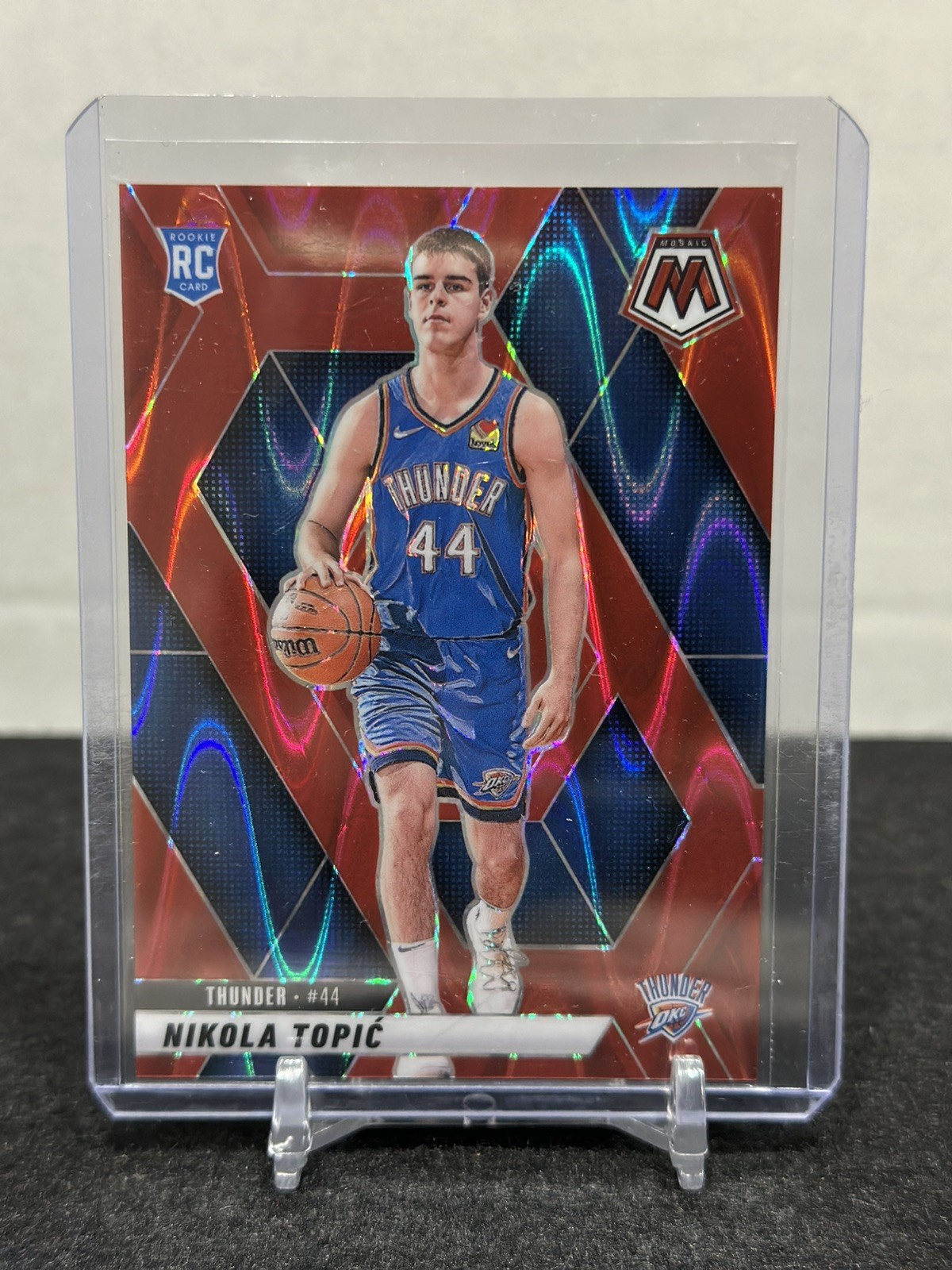 2024-25 Panini Mosaic #242 Nikola Topic (RC) Red Seismic /299