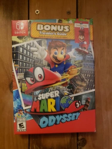 Super Mario Odyssey w/ Traveler's Guide Tested Works (Nintendo Switch, 2017)