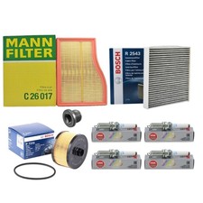 BOSCH MANN FILTERS + NGK SPARK PLUGS SERVICE KIT FOR MERCEDES A200 AMG 1.3 2018+