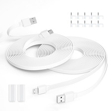 2 Pack 25FT Camera Power Cord for Wyze Cam V3/V4/OG/Pan V2 Ring Indoor Cam Si...