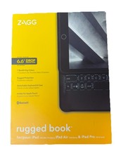 ZAGG Rugged Book Durable Magnetic-Hinged Keyboard and Case in Black- NEW