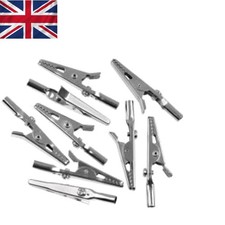 Crocodile Clips 5A - Silver Metal Clips Pack of 20 for Secure Connections