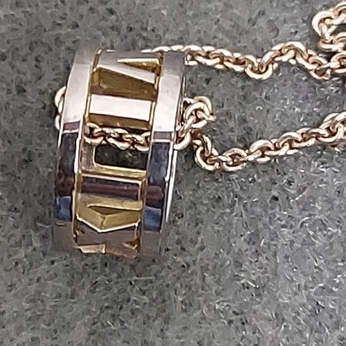 TIFFANY & CO. Necklace Atlas Open circle Ring Sterling Silver pendant 16" - Picture 9 of 18