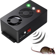 Ultrasonic Rodent Repellent Battery Operated Mouse for Car black 