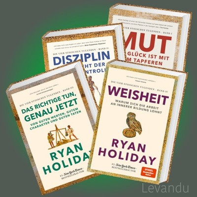 Die 4 stoischen Tugenden (Buch-Set) | Ryan Holiday | Mut, Disziplin, Weisheit