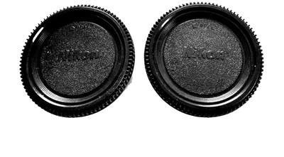 2 X NIKON OLD  STYLE BODY CAPS for ALL NIKON F MOUNT CAMERAS. U.S.A. SHIP!
