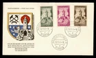 DR WHO 1956 GERMANY SAAR FDC BUILDING SEMI POST COMBO M78941