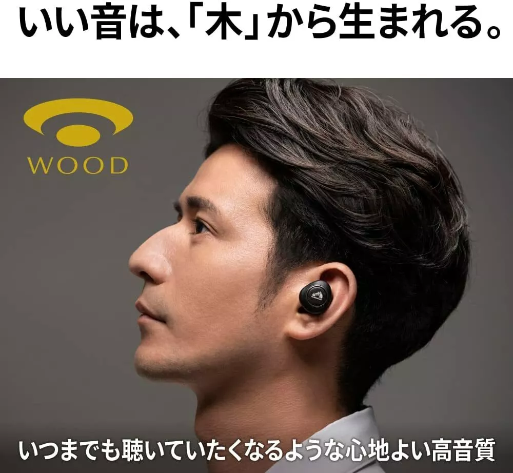 Victor HA-FW1000T WOOD Series Wireless Noise Cancelling Earphone