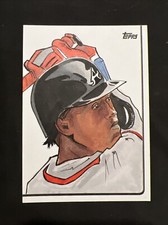 2019 Topps Sketch Card Ronald Acuna Jr. 1/1 Original Art By Ben Abu Saada