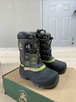 Kamik Boys The Luke 3 Winter Boot Charcoal NF4387 Unisex Kids Waterproof Size 9