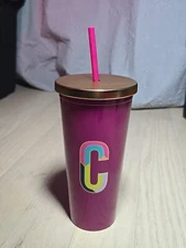 Modern Expressions Double Walled Monogrammed Tumbler Letter C 22 oz