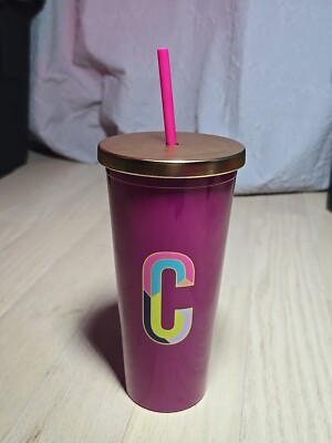 Modern Expressions Double Walled Monogrammed Tumbler Letter C 22 oz