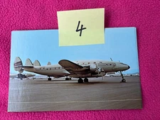transportation AVIATION vintage POSTCARD airline CONSTALLATION plane WESTERN