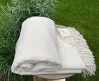 Couverture en laine couverture de salon plaid 140 x 200 cm couverture crème b...