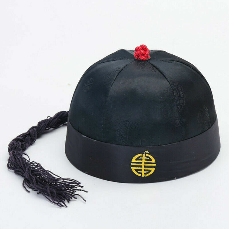 Men Boys Kids Ancient Chinese Royal Emperor Hats Skull Caps