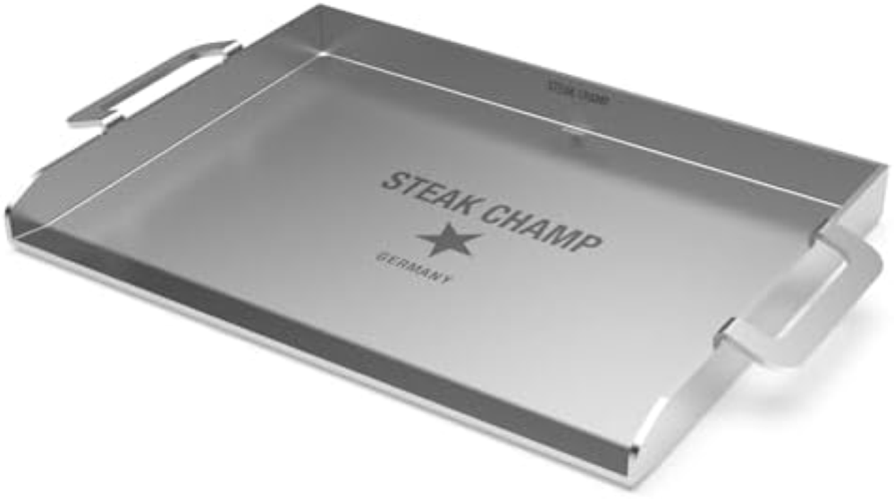 Steak Champ Grill Plancha, 4,2 kg: Piastra per Barbecue a Carbone e a Gas, in Ac
