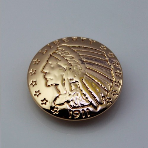 7/8'' 23mm American CONCHO WESTERN Indian Chief Native Buckle Silver Bronze Gold - Picture 8 of 11