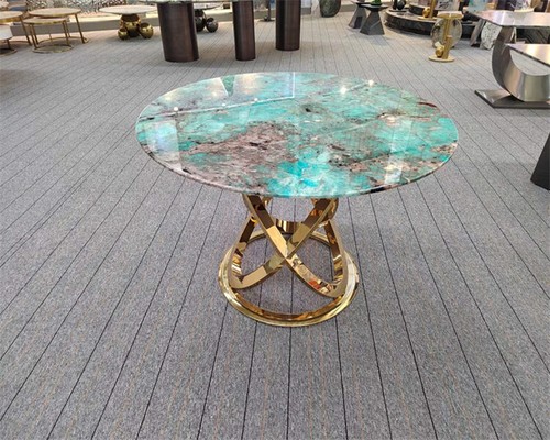 Amazonite Gemstone Round Table Top ,Semi Precious Agate Table Top For ...