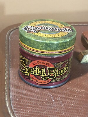 Vintage tin Cavendish Tobacco The Tinder Box store special blend Empty