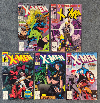 Uncanny X-Men #265,267-270 Marvel Comics 1990  - VF/NM to NM-