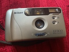 Nikon EF300 - 35mm Film Point And Shoot Camera - Silver / black - Tested