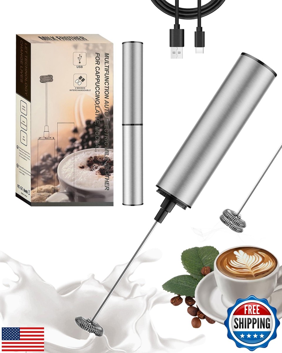 INFOOD Milk Frother Rechargeable with Cover Coffee Frother Wand, Drink  Mixe
