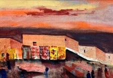 Salvatore Magazzini (1955, Italy) “Marrakech” 1990 Olio su tavola Cm 50x70 