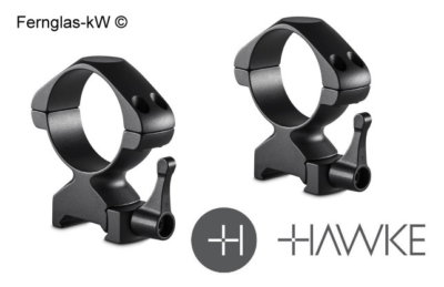 HAWKE 23031 2 Stück Ringmontagen 34 mm  Precision Steel Weaver Mittel Lever
