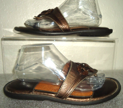 Born Brown Leather Comfort Flip Flops Thong Sandals Size 11 M Born Mens Leather Thong Sandals Brown Size 11M Comfort Flip  main image 3