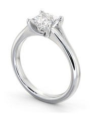 Princess diamond, white gold engagement ring - 0.5 carat