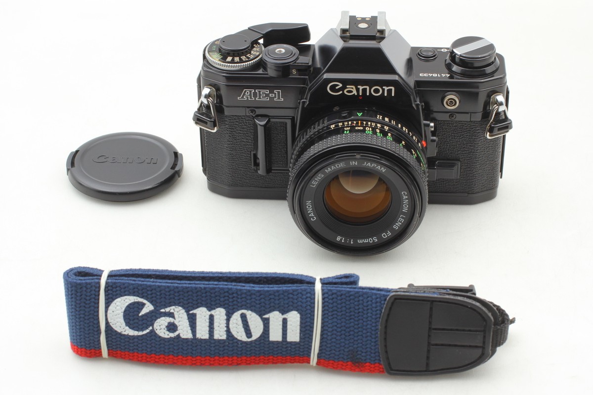 N MINT] Canon AE-1 Black 35mm Film Camera SLR New FD 50mm f1