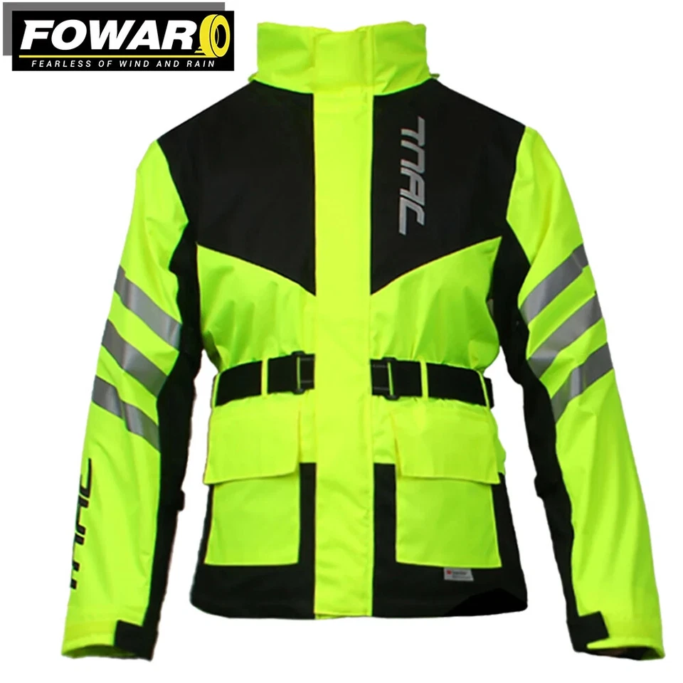Impermeable Traje Impermeable Motocicleta Impermeable Ciclismo + Pantalones de Lluvia Ligero Foto 3 de 4