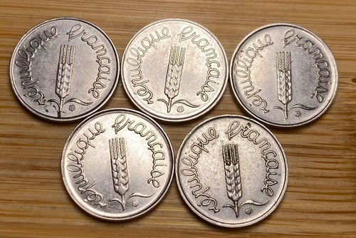 LOT DE 5 PIECES DE 1 CENTIME EPI DIFFERENTES (1217) - Picture 2 of 2