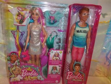 Barbie Fantasy Hair Doll Unicorn & Mermaid, Playset+ Malibu Ken NWT+ extras