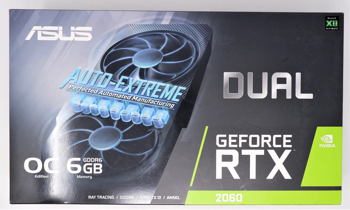 ASUS DUAL-RTX2060-06G-EVO NVIDIA GEFORCE RTX 2060 6GB PCIE VIDEO