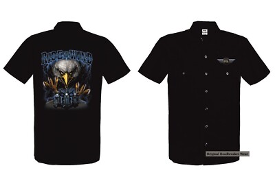 Worker Shirt Schwarz Chopper  Biker & Motorrad Modell Ride