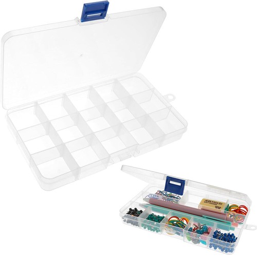 2/3Pcs Plastic Jewelry Box Beads Storage Container Adjustable Earrings Organizer - Picture 29 of 40