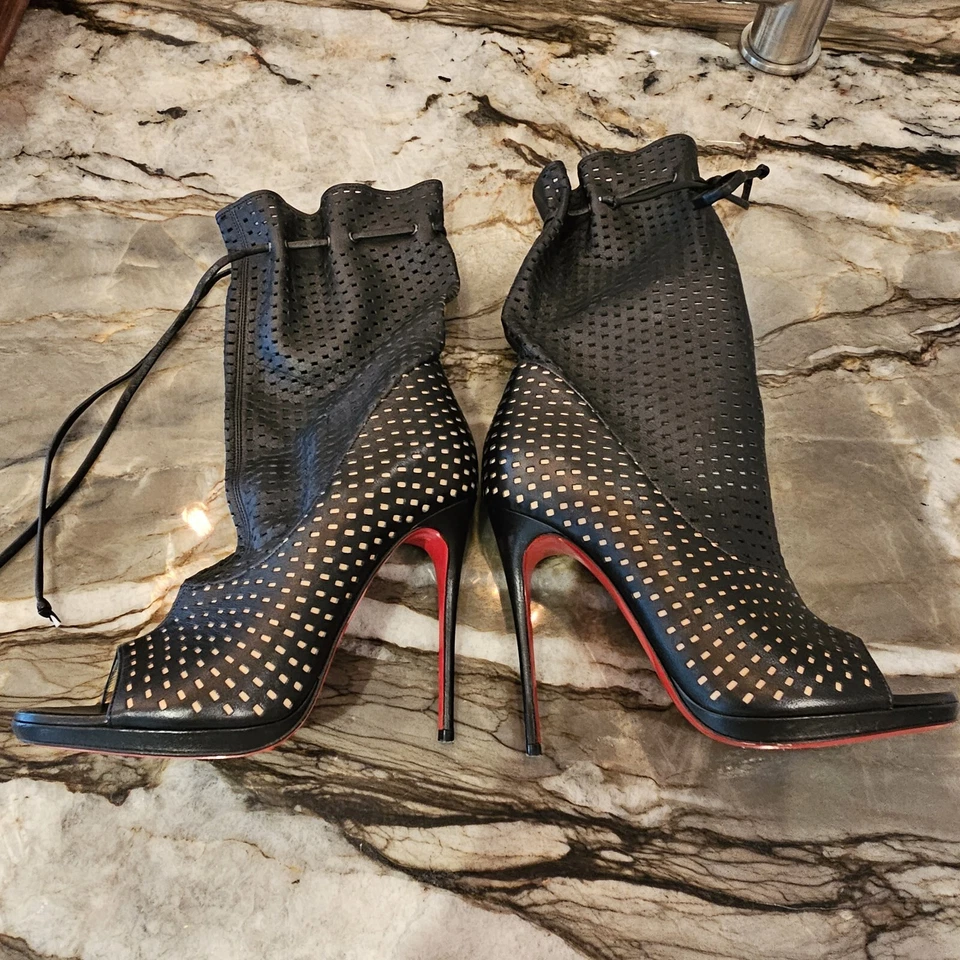 Botines con corbata de cuero Christian Louboutin talla 36 Jennifer Foto 4 de 4