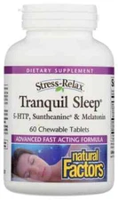 Natural Factors Stress-Relax Tranquil Sleep, 60 Chewable Tablets