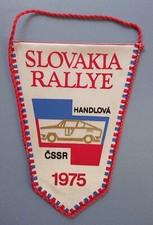 Vintage Pennant Flag Slovakia Rally Handlová CSSR 1975 Zvazarmu 16.0 Cm