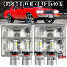 4pcs For Buick Regal Grand National 1982-1987 4X6" LED Headlights HI-LO Beam/