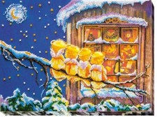 Bead embroidery kit Cute Angels needlework kit Art canvas beadwork pattern