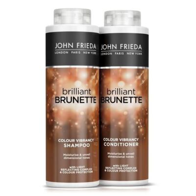John Frieda Brilliant Brunette Feuchtigkeits Shampoo und Spülung 2 X 500ml