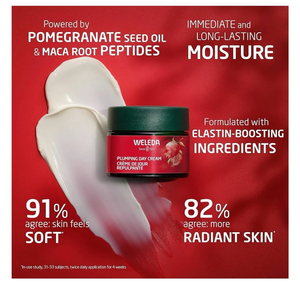 NUEVA WELEDA Crema de Día Rellenadora para Cuidado Facial con Granada 1.3 OZ EXP 06/2027 Foto 3 de 4