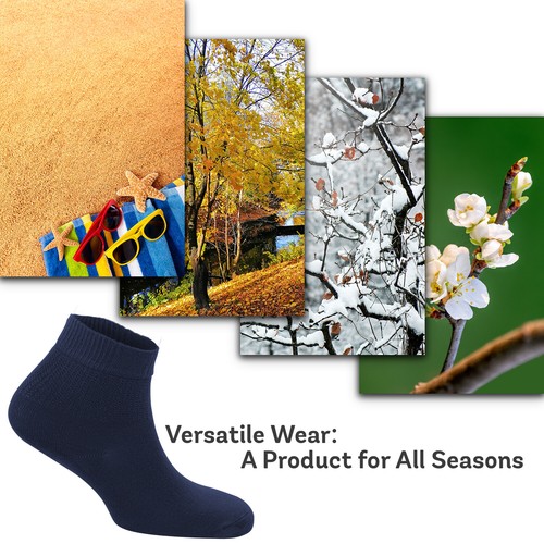 Zemy® Women Diabetic Ankle Socks 6-Pair Bamboo Material Durable Seamless Toe - Picture 27 of 105