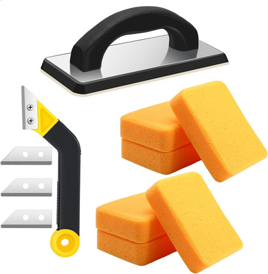 11 Pcs Grout Float Sets Include 9.5 X 4 Inch Molded Rubber Grout Float, 6 Grout 